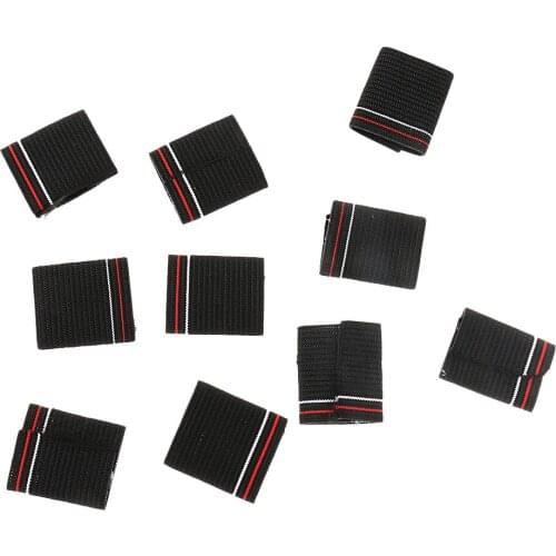 10Pcs Basketball Elastic Finger Support Protector Sleeve Wrap Black