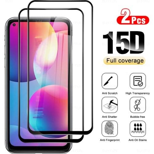 2PCS Full Cover For Joy 4 Glass Tempered Glasses Protective On For Vsmart Joy 4 Joy4 Glas HD Screen Protectors Phone Cover Film