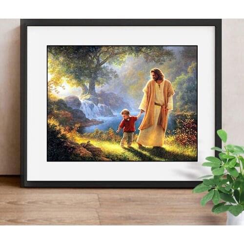 5D Jesus&Baby Diamond Painting Cross Stitch Full Square Diamond Embroidery Religion Pattern Wall Decor Christmas Gift