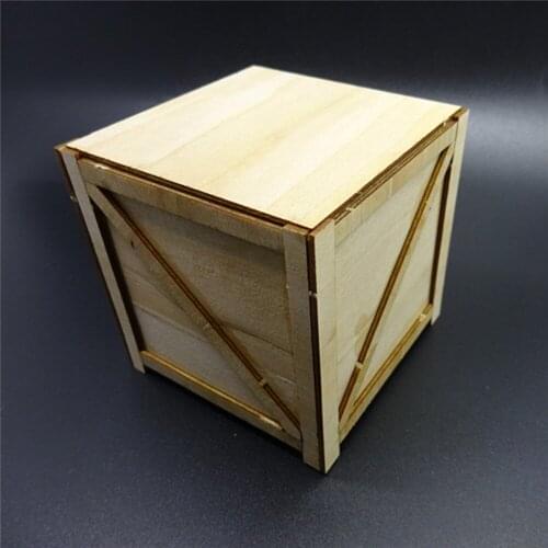 Scene Transportation Wooden Box Decoration Box for 1/14 Tamiya Scania Actros TRX4 SCX10 RC Truck Car Tipper Accessories