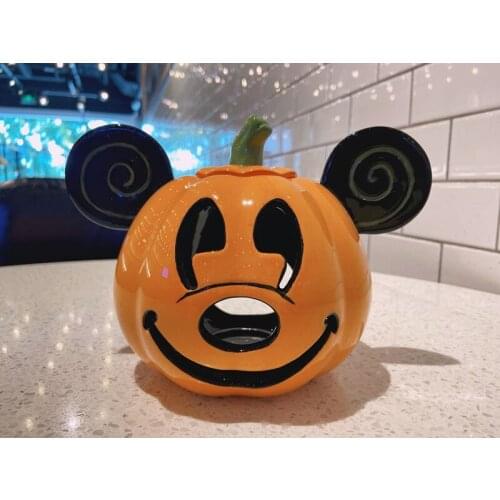 Disney Limited Halloween Gift Mickey Creative Ceramics American Pumpkin Lamp Candle Holder Decoration AG2642