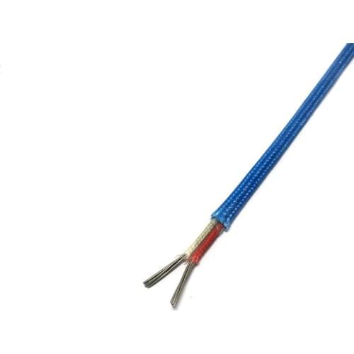 K Type Blue Glass Fiber Insulated High Temperature Resistant Thermocouple Stranded Wire