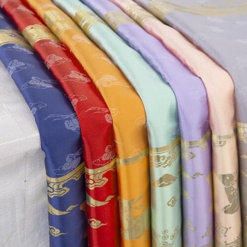 Chinese jacquard horse skirt fabrics elk pattern pattern design Hanfu skirt half-waist skirt diy sewing material