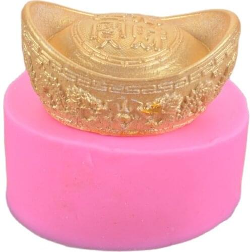 Chinese Golden Ingots Soap Mold Silicone Mold for Soap Gelatin Chocolate Ice Cube Making