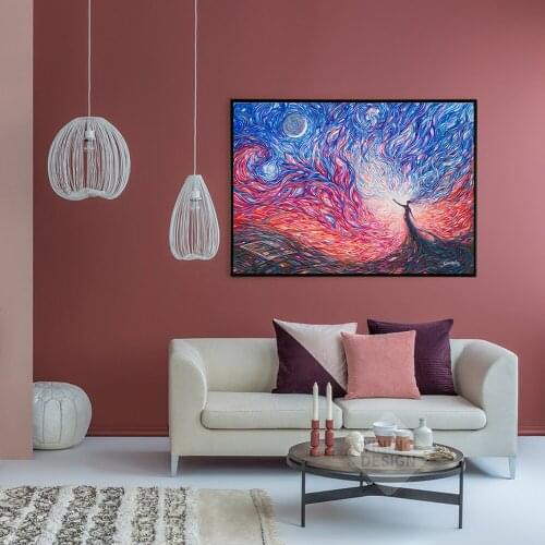 Colorful Clouds Abstract Oil Painting Think Independe Wall Picture For Living Room Canvas Modern Art Poster And Print
