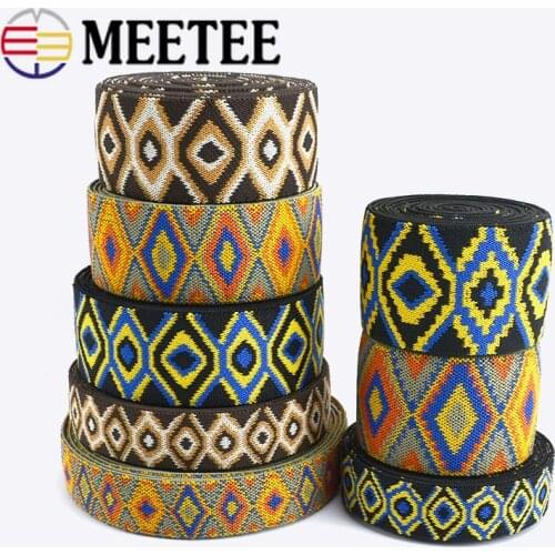 Meetee 3/5M 50mm Elastic Band Rubber Band Webbing Pants Waist Binding Tapes for Bags Belt Sewing Clothing Accessories AP395