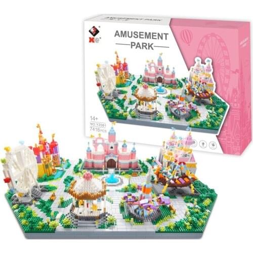 7416pcs Mini Blocks Architecture Building Bricks Beautiful Park Brinquedos 3in1 Challenge Educational Kids Toys for Girl Gift