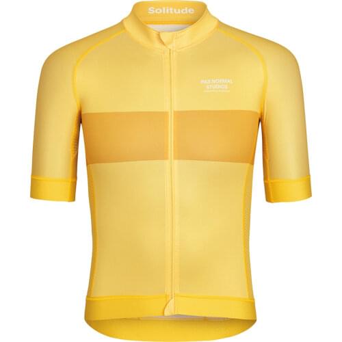 2021 NEW PNS PAS NORMAL STUDIOS Stripe Mens Solitude Cycling Jersey Cycling Shirt With Italy Miti Power Band