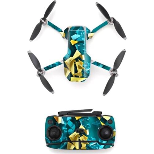 3D Colorful Block Style Skin Sticker for DJI Mavic Mini Drone And Remote Controller Decal Vinyl Skins Cover 3 Styles