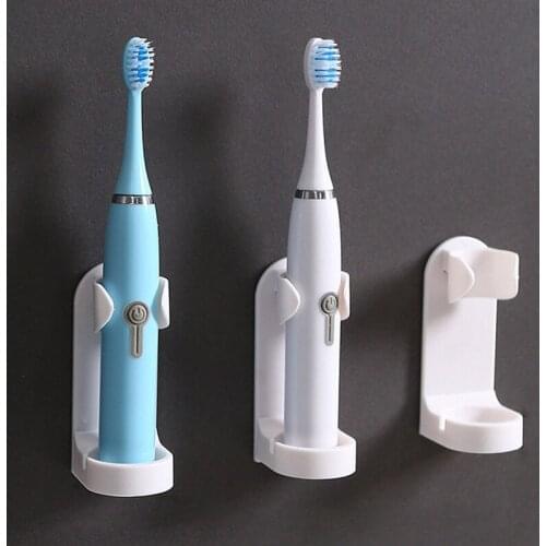 Wall Mounted Electric Toothbrush Holder White Traceless Stand Rack Organizer Space Saving toothbrush holder Bathroom Accessories