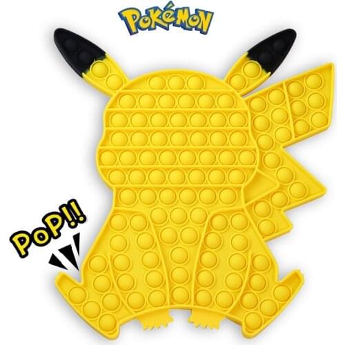 New Anime Pokemon Fidget Toys Pikachu Anti Stress Push Bubble Antistress Reliever Children Funny Kawaii Toys for Birthday Gift