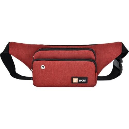 2021 Solid Color Waist Pack Belt Outdoor Bag Pouch Unisex Travel Sport Small Purse Chest Bags