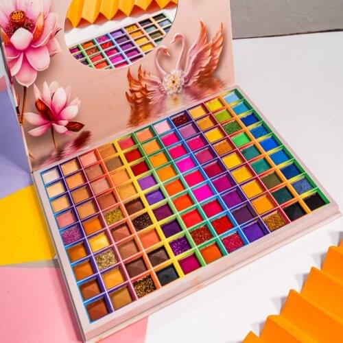 99 Colours Eyeshadow Palette-Rechoo Rainbow Colors Fusion Eyeshadow Palette, Professional Matte Glitter Makeup Pallet