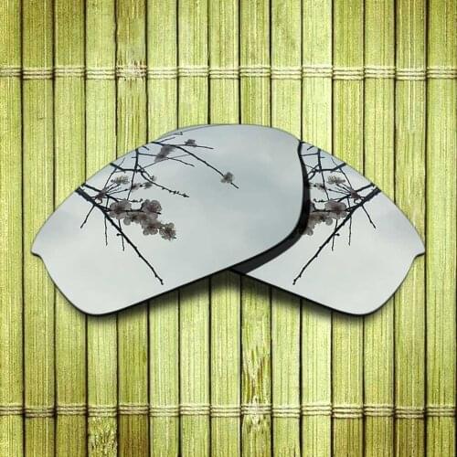 Polarized Replacement Lense For-Oakley Flak Jacket Sunglasses Frame True Color Mirrored Coating - Chrome Color Options