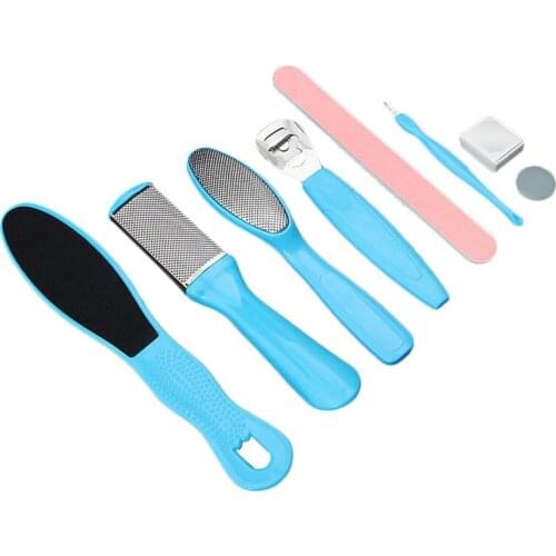 8 pcs Professional Of Nails Foot Care Set Dead Hard Skin Callus Scraper Pedicure Sharpener Tool Portable Nail Foot Care Tool