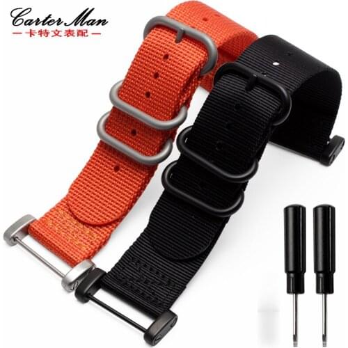 New fashion 24mm Nato nylon watchband for Suunto core smart watch strap with adapters bracelet
