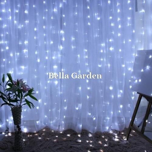220V/110V 3M width x 3M Height 300LED Christmas Garlands String Christmas Light Party Garden Wedding Decor Curtain fairy Lights