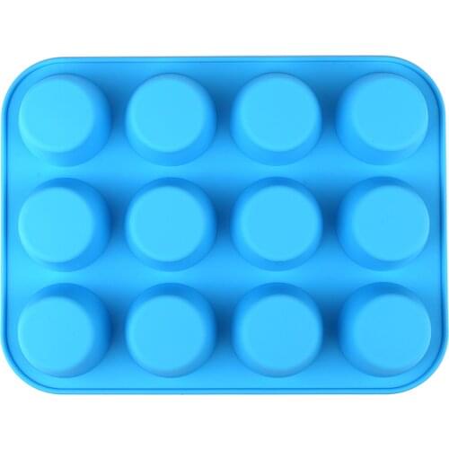 Silicone cake Mold 12-hole round soap mold,cupcake mold,Food grade silicone mold,DIY Handmade utensils