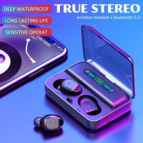 F9 TWS Wireless Earphones Bluetooth 5.0 Earphone Mini HiFI Stereo In-ear Earbuds Wireless Headphones for Sport