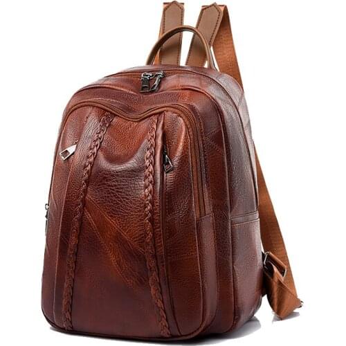 Vintage Women Backpack 2020 New Fashion Leisure Bag Fashion Shoulder Pack Backpack Womens Daypack Rucksack for Female Ladies