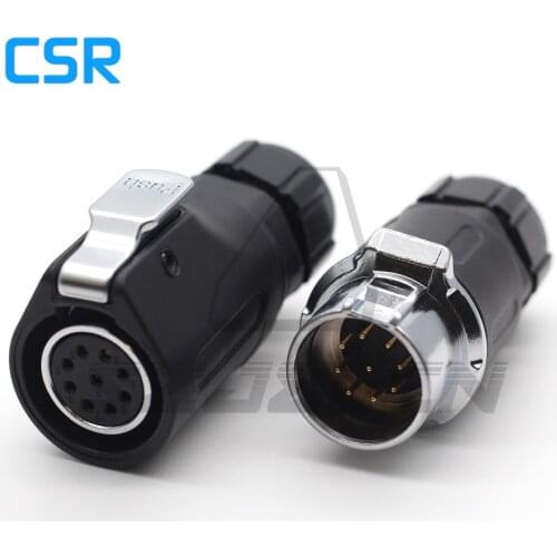 XHP20 , Waterproof Connector 9 Pin Aviation Cable Connector Female Plug Docking connector IP67