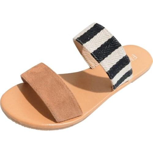 Womens Slippers Leopard Casual Shoes Women Monochrome Vintage Roman Plus-size Flat Slippers Women Sandals Rome Shoes New