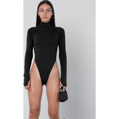 Long sleeve high neck neon bodycon sexy Christmas bodysuit 2020 autumn winter women fashion casual slim fit body