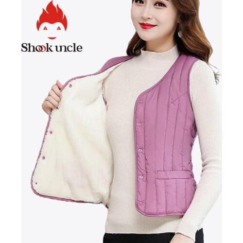 Women Sleeveless Vest Winter Warm Plus Size 4XL Down Cotton Padded Jacket villus Female Veats Slim fit Sleeveless Waistcoat 713