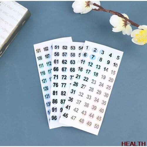 1-300 Laser Number Label Stickers Craft Nail Polish Lipstick Color Tags Sticker markering Manicure Tool Voor Nagellak Kleur