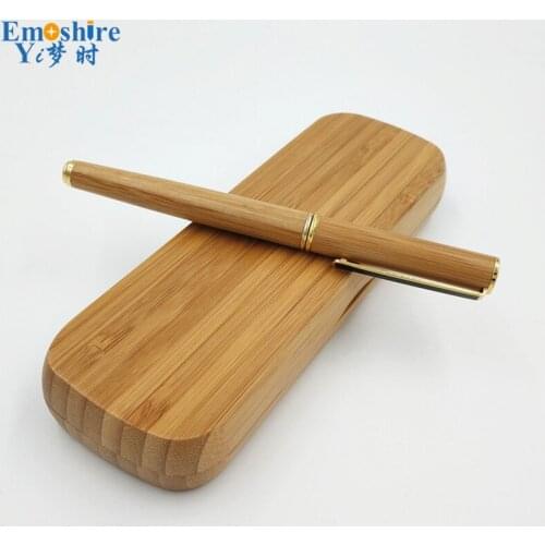 1 pecs Free Shipping Creative Bamboo Fountain Pen With Pencil Box Set Best Brand Fountain Pen Stationery for Students P062