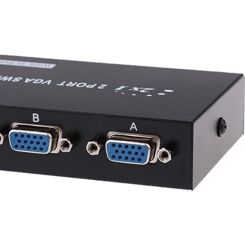 2 In 1 Out 15pin VGA Monitor Sharing Switch For LCD DVD PC TV LCD Monitor