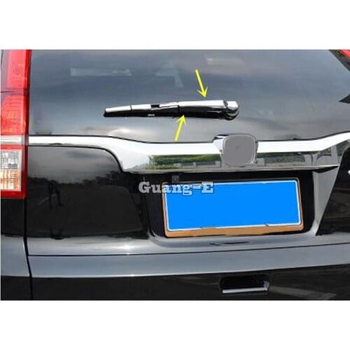 For Honda CRV CR-V 2012 2013 2014 Car Molding Windscreen Trim ABS Chrome Rear Glass Wiper Nozzle Cover Tail Window Frame 4pcs