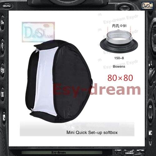 80*80 Bowens Mount Foldable Quick Set-up Photo Studio Square Softbox Soft Box For Strobe Flash Lighting PS103
