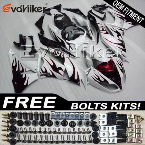 ABS Fairings for ZX6R 2009 2010 2011 2012 white Black ZX 6R 09 10 11 12 ABS plastic motor Fairings kit Injection mold