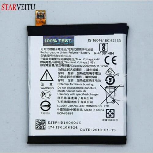 HE321 Battery For Nokia 5 TA-1008 TA-1030 Dual SIM (TA-1053 DS) N5 Replacement Batteries Bateria 2900mAh