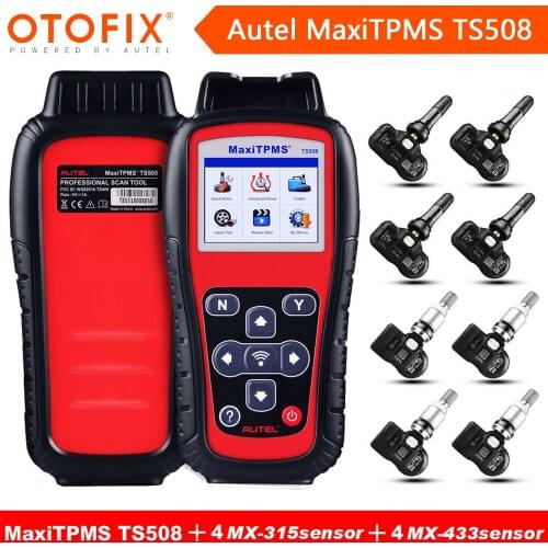 Autel MaxiTPMS TS508 Scanner Program MX-Sensor 433MHZ /315HHZ TPMS Relearn Diagnostic Programing Service Tire Repair Tools