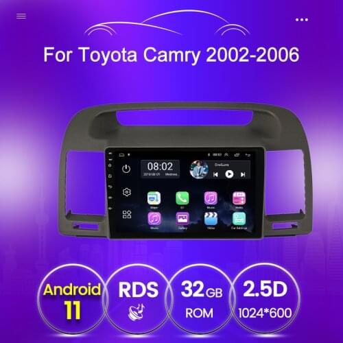 Car Radio For Toyota Camry 5 XV 30 2001 2002 2003 2004 2005 2006 Android 11 video screen Player GPS Navigation Carplay Rear CAM