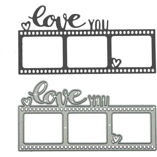 Hollow Out Film Frame Pattern Metal Cutting Dies Scrapbooking Handmade Album Photo Decorating Clipart Paper Card
