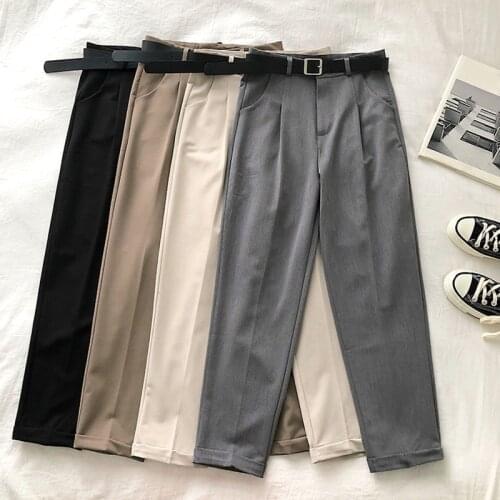 Casual High Waist Loose Harem Pants for Women Spring Autumn New Loose Female Ankle-Length Pants Ladies Office Lady