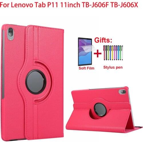 360 Degree Rotating Tablet Case For Lenovo Tab P11 Cover 11 inch TB-J606F TB-J606X Pad 11 Case Capa