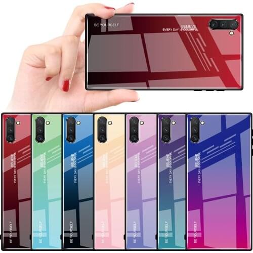Tempered Glass Case For Samsung Galaxy Note 10 Pro Phone Case Samsung Note 10 Ins Fashion Case Coque