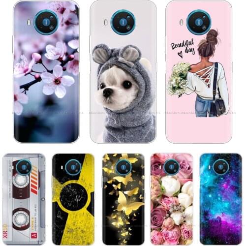 Phone Case For Nokia 8.3 Soft Silicon TPU Ultra Thin Flower Floral Animal Painted Back Cover For Nokia 8.3 nokia8.3 Bumper Coque