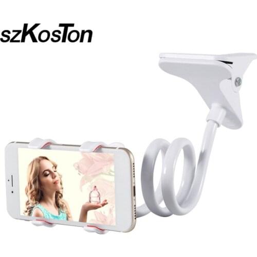 Long Arm Cell Phone holder 360 Rotating Flexible Phone Holder Clamp Lazy Bed Tablet Car Holder Selfie Mount Bracket for iPhone 4