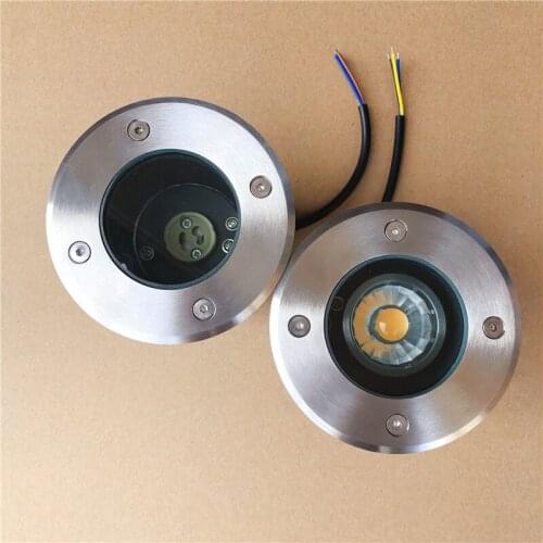 Dimmable LED Underground light 5W GU10 Floor Lamp Outdoor Ground Garden Square Path Buried Yard Spot Landscape AC85-265V DC12V