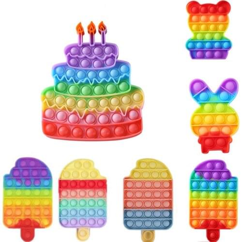 Push Bubble Fidget Simple Dimple Intellectual Pressing Grasping Soft Squishy Board Antistress Early Education Stress Relief Toy