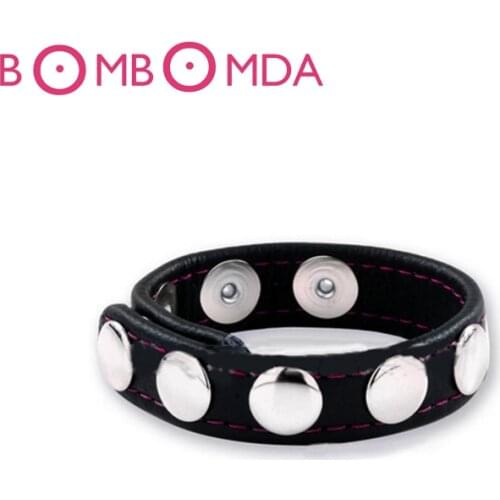 Sex Cock Ring PU Leather Cage Rings Rubber, Penis Extender Ring For Mans Adult Games, Penis Rings Delay Time Sex Toys For Male