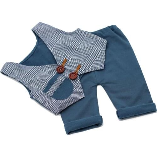 Pants and Vest Set Accessories for Newborn Photography Props Costume Infant Baby Boy Little Gentleman Outfit