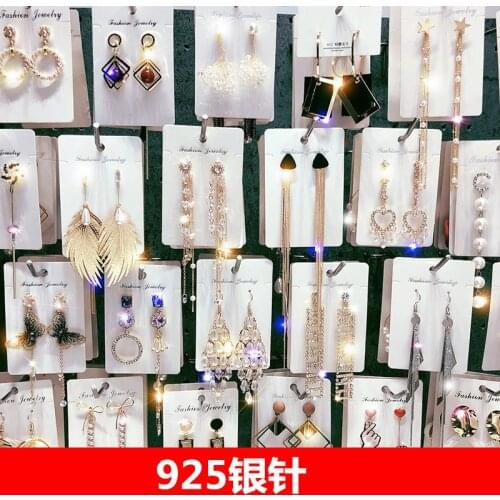 Korean Needle Long Pearl Earrings Female Fashion Temperament Anti-allergy Earrings Personality Ornaments Bridal Jewelry
