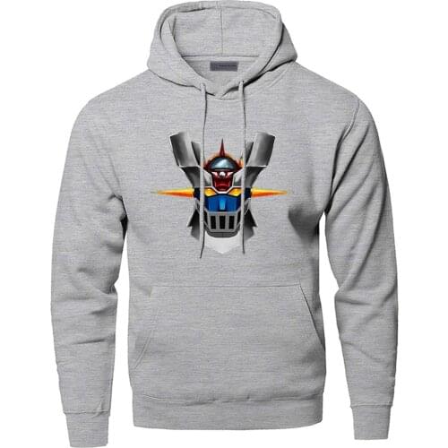 Mazinger Z Coat Men Anime Old Classic Manga Robot Movie Pullover Hoodies Hoodie Warm Thick Cool Streetwear