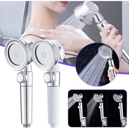 High Pressure Handheld Showerhead Adjustable 3 Modes Electroplated ABS 300 Nozzles Rain Shower Head Bathroom Accessories